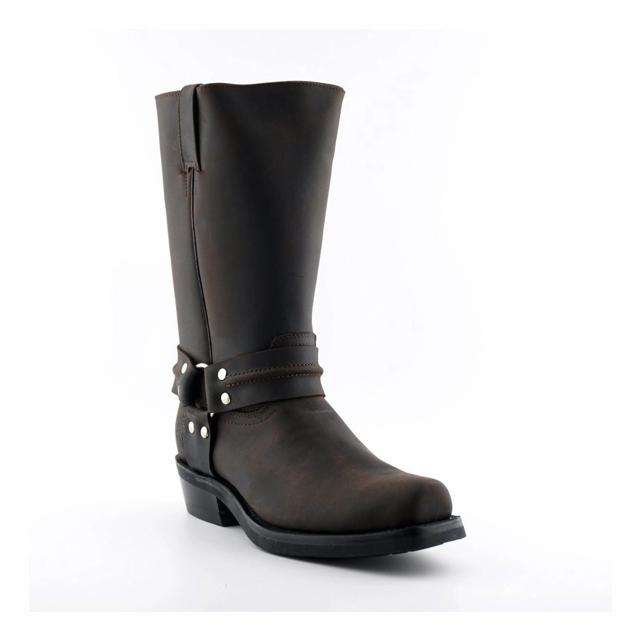 Grinders Unisex Brown Western High Leather Boots- Renegade Hi