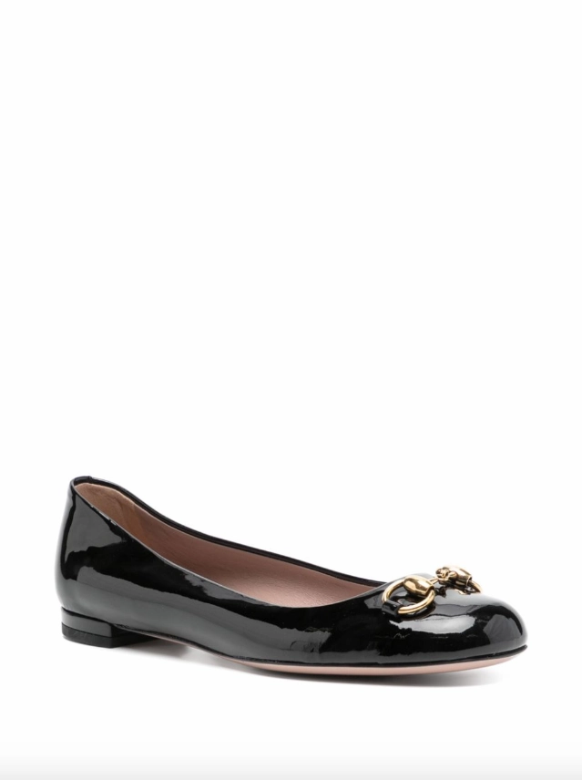 Gucci Black horsebit ballerina shoes