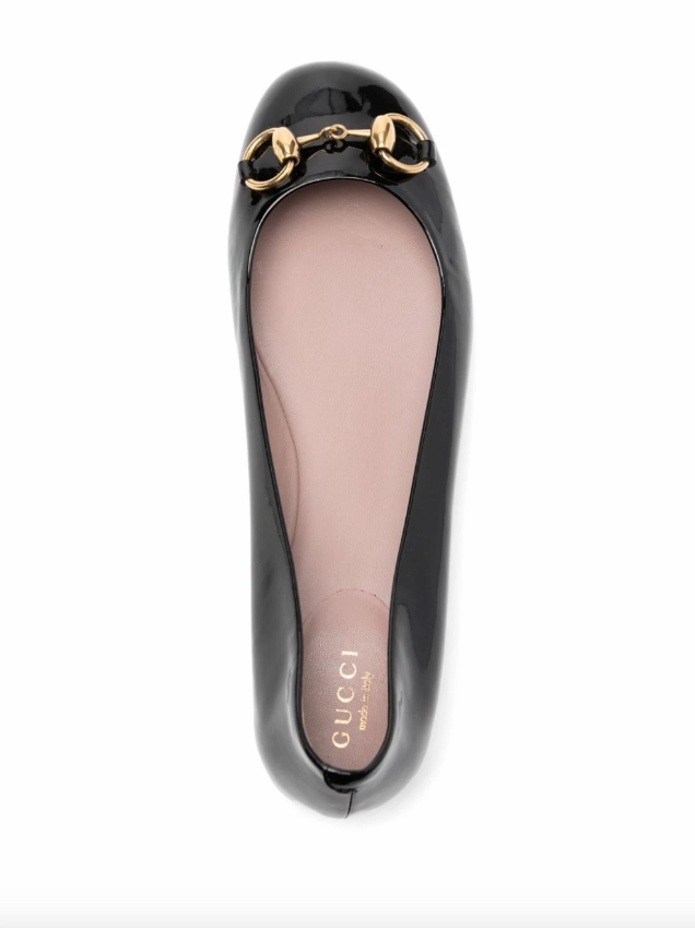 Gucci Black horsebit ballerina shoes