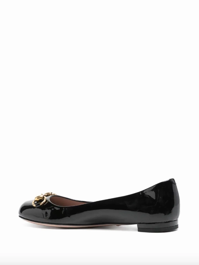 Gucci Black horsebit ballerina shoes
