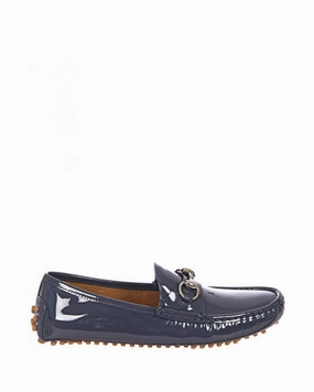 Gucci Blue patent leather driver shoes Womens Shoes cheap promo