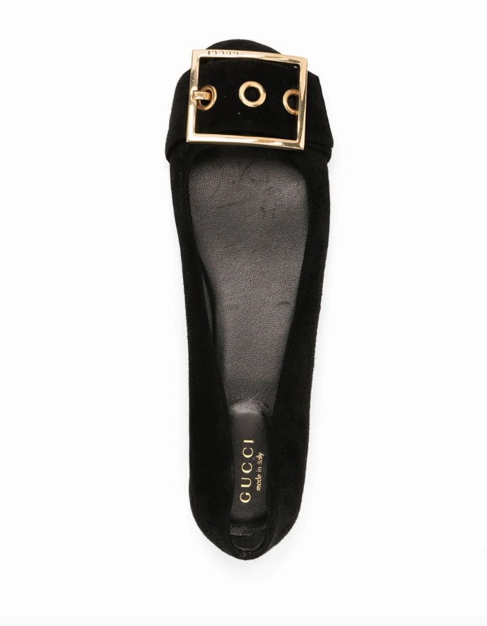 Gucci buckle ballet flats