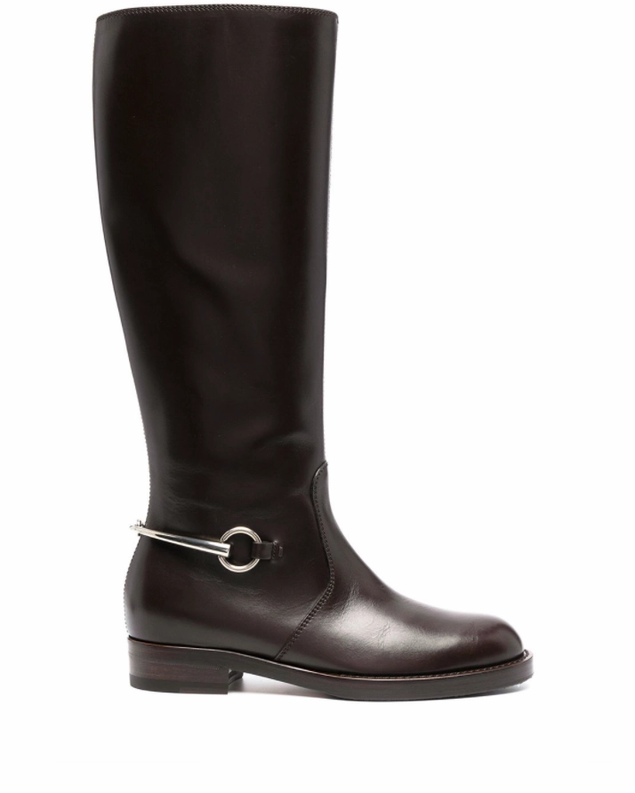 Gucci buckle-detail knee-length boots Womens Shoes cheap promo