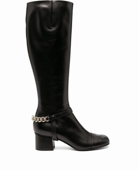 Gucci chain-detail knee-length boots Womens Shoes cheap promo