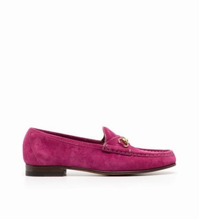 Gucci Deep pink suede anniversary 1953 loafers Womens Shoes cheap promo