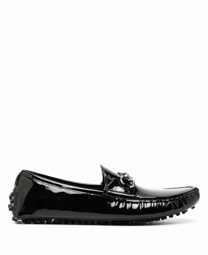 Gucci glossy-finish horsebit loafers Womens Shoes cheap promo