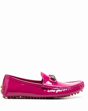 Gucci glossy-finish horsebit loafers Womens Shoes cheap promo