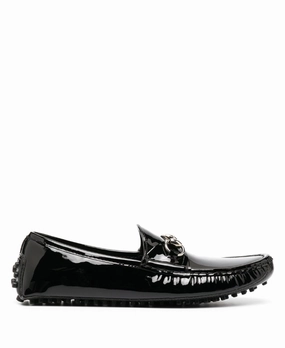 Gucci glossy-finish horsebit loafers Womens Shoes cheap promo