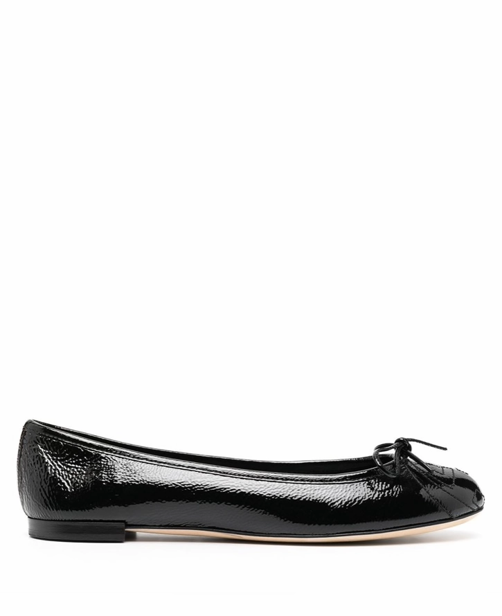 Gucci high-shine bow ballerina shoes Womens Shoes cheap promo