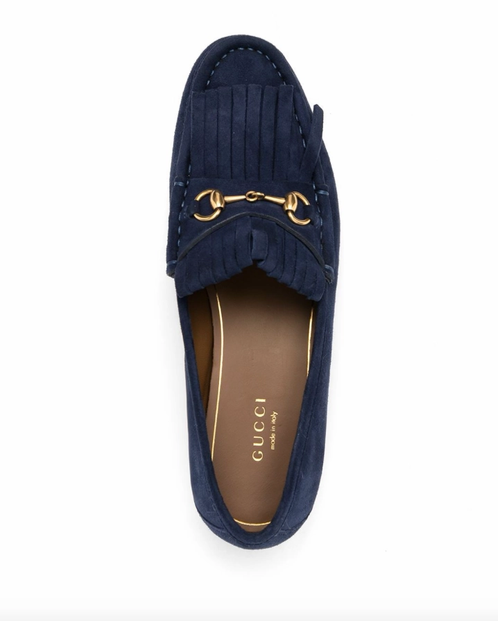 Gucci Horsebit fringe-detail loafers
