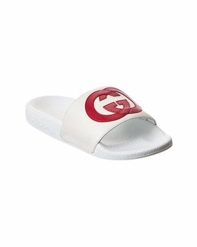 Gucci Interlocking G Leather Slide Cheap Girls Footwear online