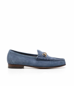 Gucci Light blue suede anniversary 1953 loafers Womens Shoes cheap promo
