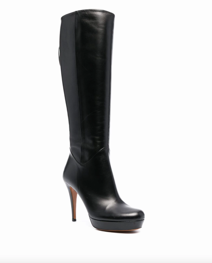 Gucci polished-finish high-heel boots