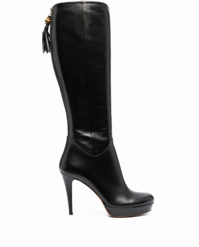 Gucci polished-finish high-heel boots Womens Shoes cheap promo