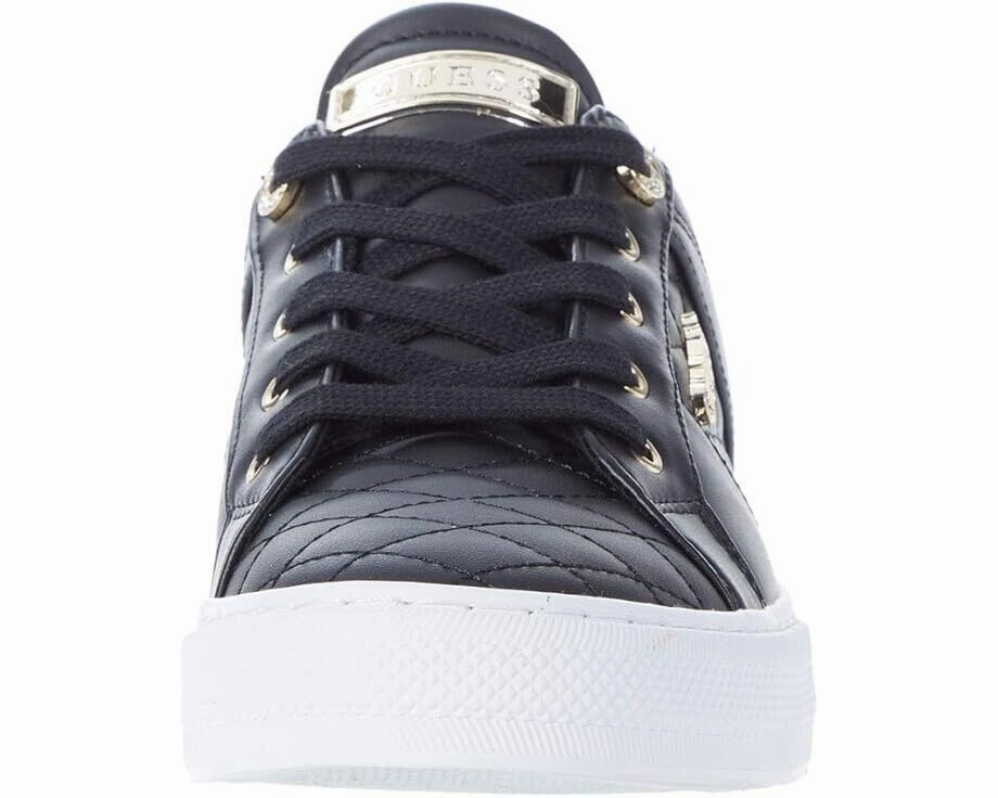 Guess Loven GWLOVEN-978 Sneakers Women's 7.5 Black Leather Quilted Shoes ZPO2441