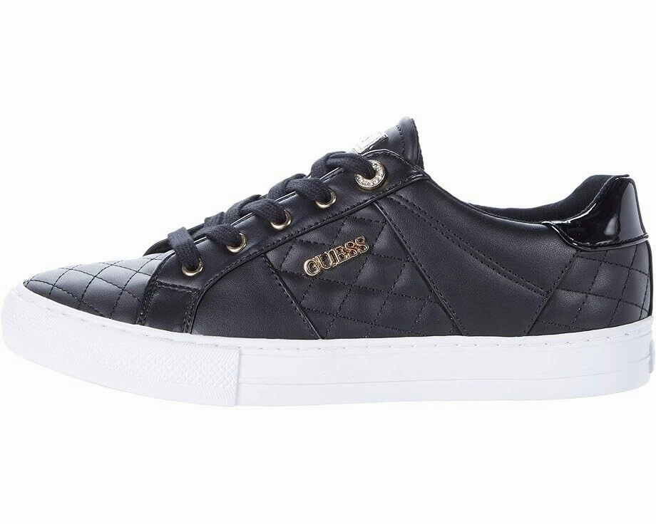 Guess Loven GWLOVEN-978 Sneakers Women's 7.5 Black Leather Quilted Shoes ZPO2441