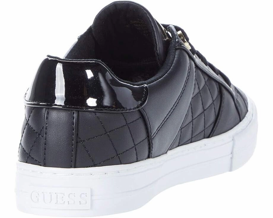 Guess Loven GWLOVEN-978 Sneakers Women's 7.5 Black Leather Quilted Shoes ZPO2441