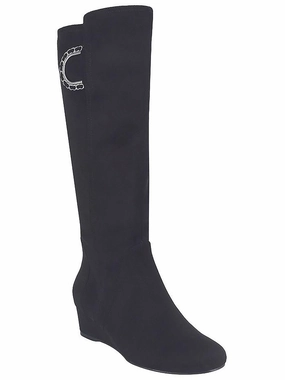 Gurtha Womens Microsuede Wide Calf Knee-High Boots Affordable Womens Boots online