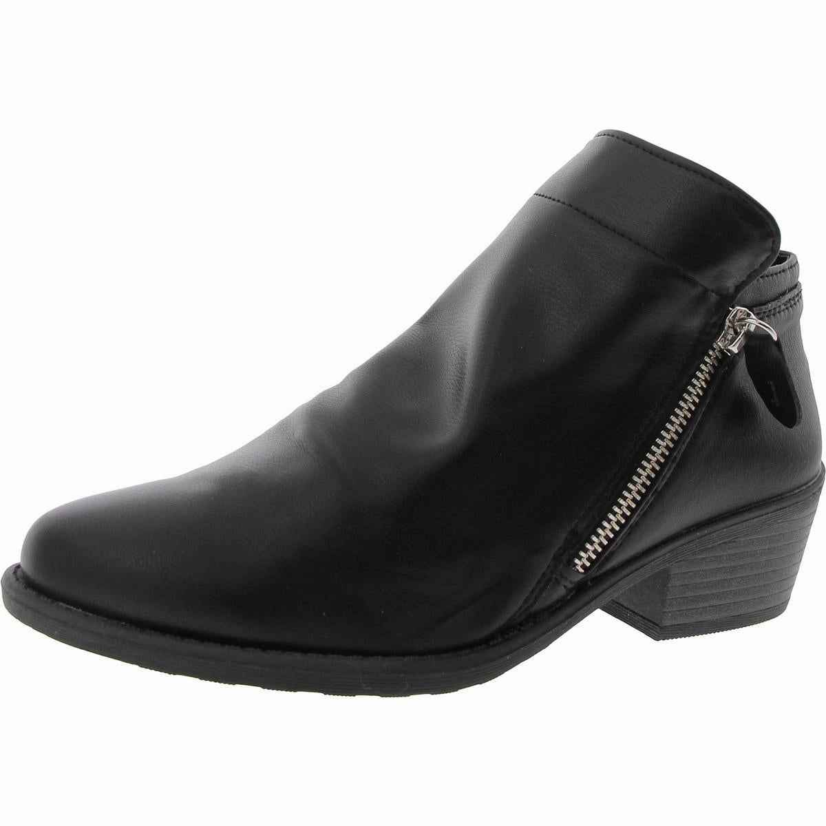 Gusto Womens Faux Leather Ankle Booties