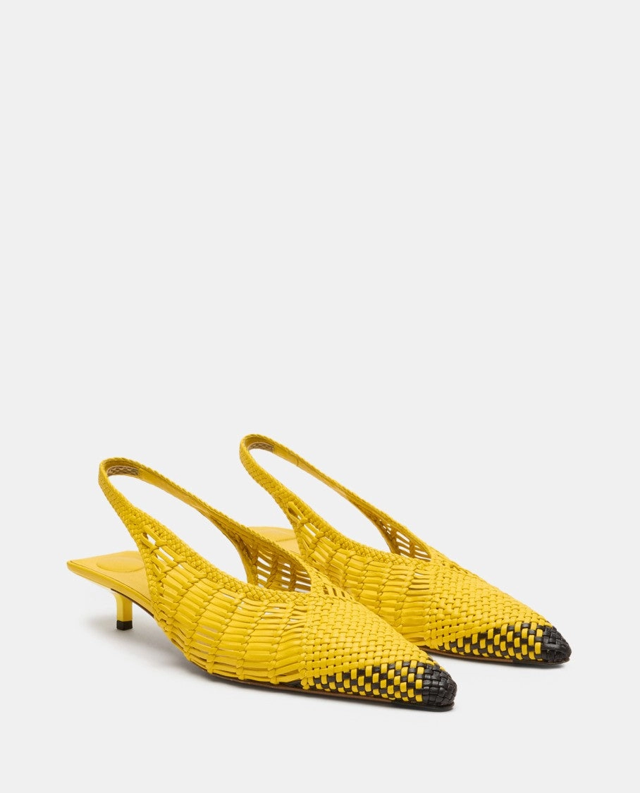 Hand-Woven Lambskin Sling-Back