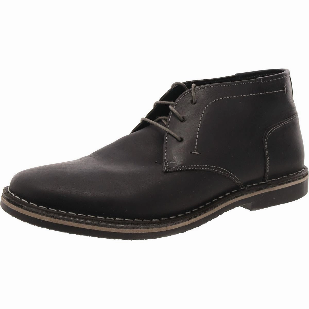 Harken Mens Leather Plain Toe Chukka Boots