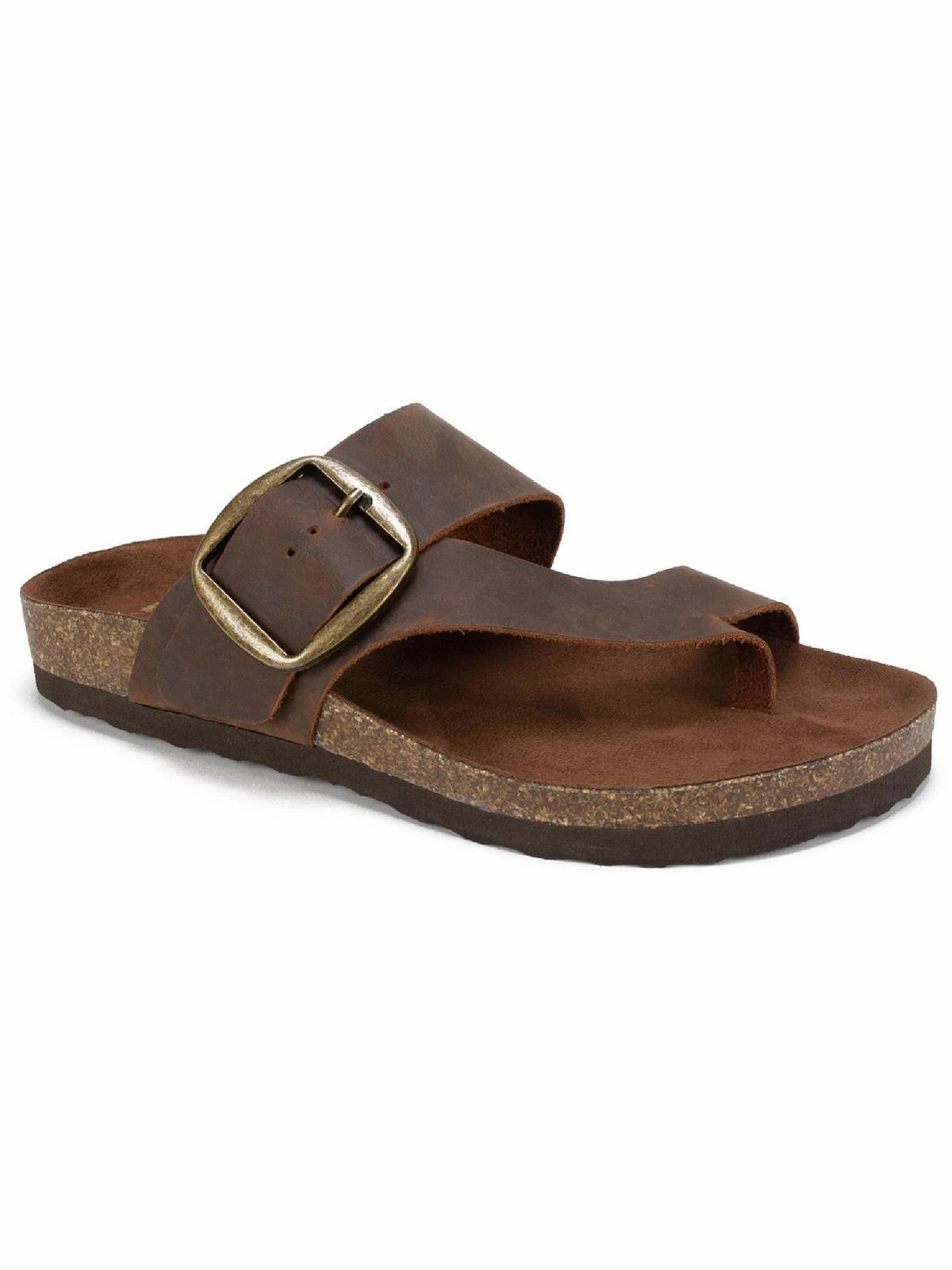Harley Womens Buckle Slip On Footbed Sandals