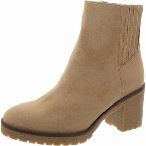 Harlow Womens Faux Suede Stretch Booties Womens Casual Boots clearance