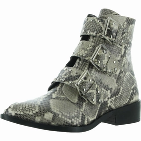 Harmon Womens Embossed Faux Leather Ankle Boots High-quality Womens Boots discount