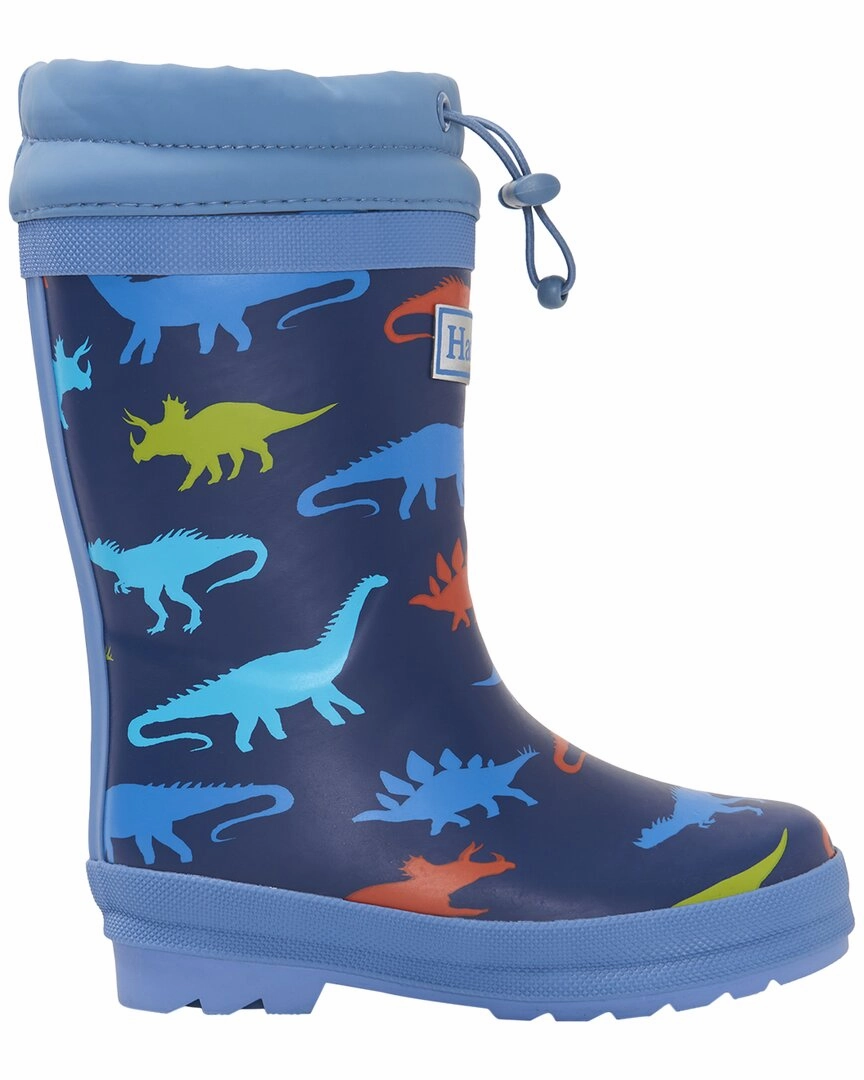 Hatley Dino Silhouettes Sherpa-Lined Rain Boot & Matching Socks