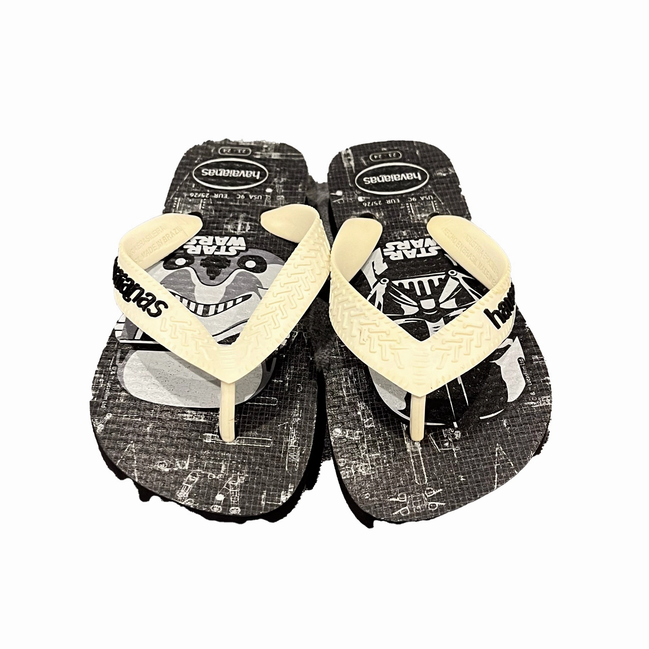 Havaianas Boys Black | White Star Wars Flip Flops