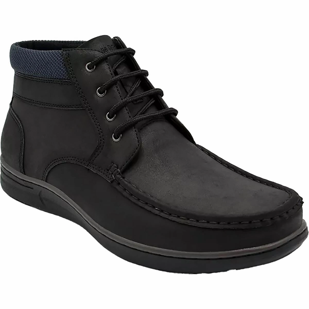 Hertel Mens Lace-Up Faux Leather Chukka Boots