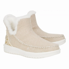 Hey Dude Camden Brushed Cozy 42030-202 Boots Women's US 12 Sand Slip-On KHD2272 Top-rated Womens Boots outlet
