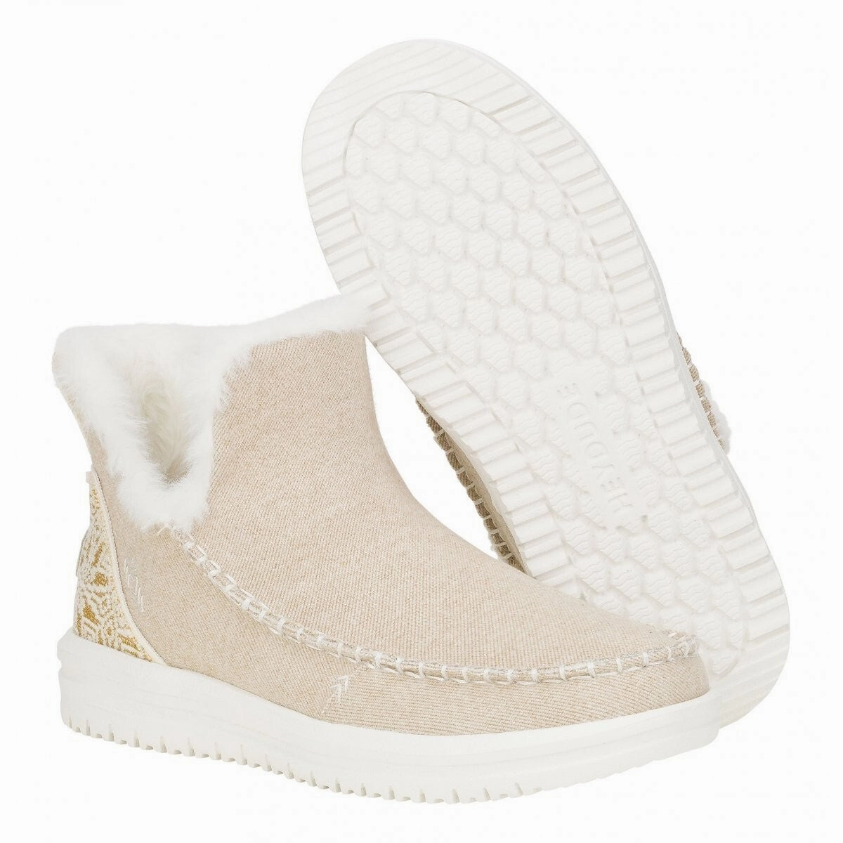 Hey Dude Camden Brushed Cozy 42030-202 Boots Women's US 12 Sand Slip-On KHD2272