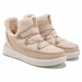 Hey Dude Camden Women's US 9 Beige Suede Cozy Ankle Slip-On Casual Shoes KHD2273 Athletic Shoes for Women discount