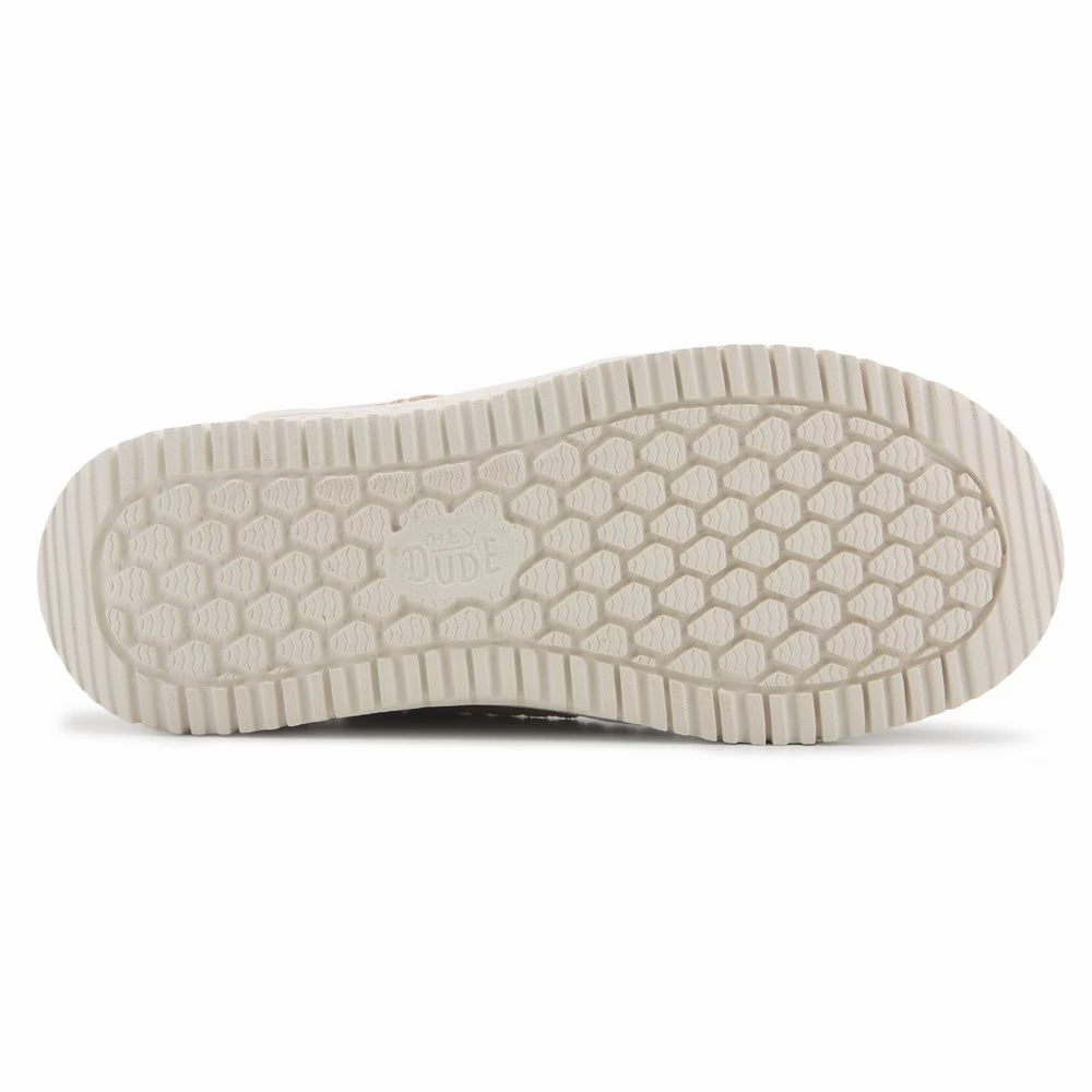 Hey Dude Camden Women's US 9 Beige Suede Cozy Ankle Slip-On Casual Shoes KHD2273