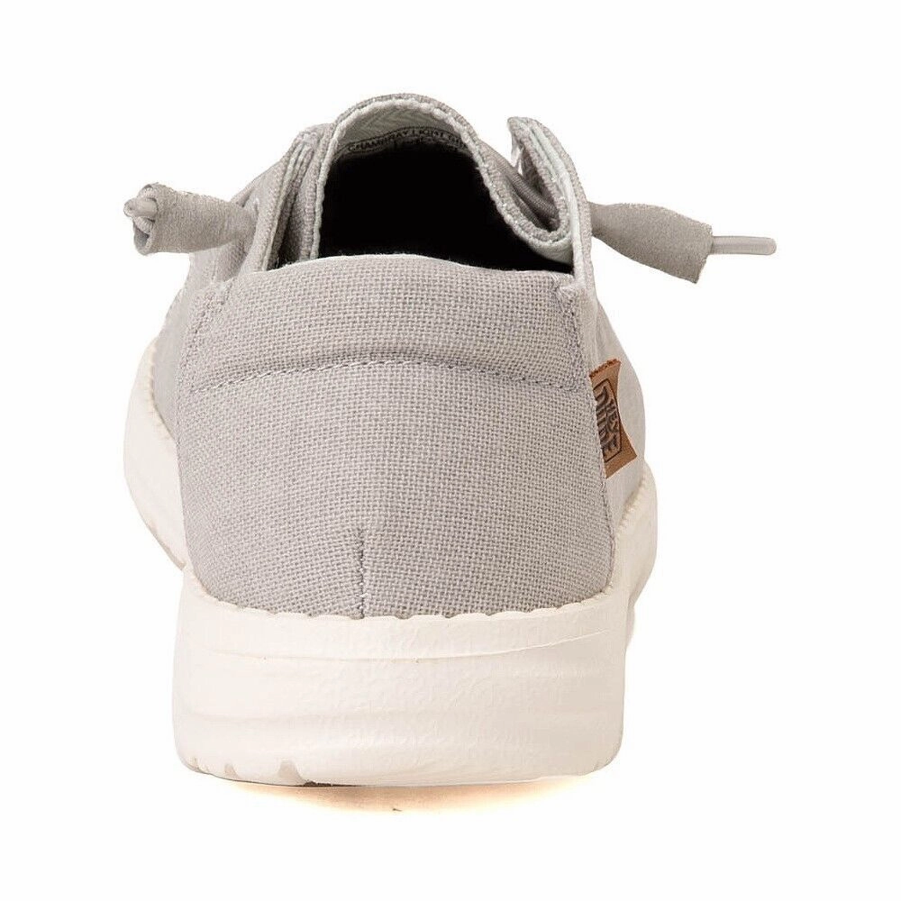 Hey Dude Wendy Women's US 6 Light Gray Canvas Slip-On Comfort Shoes TF4240