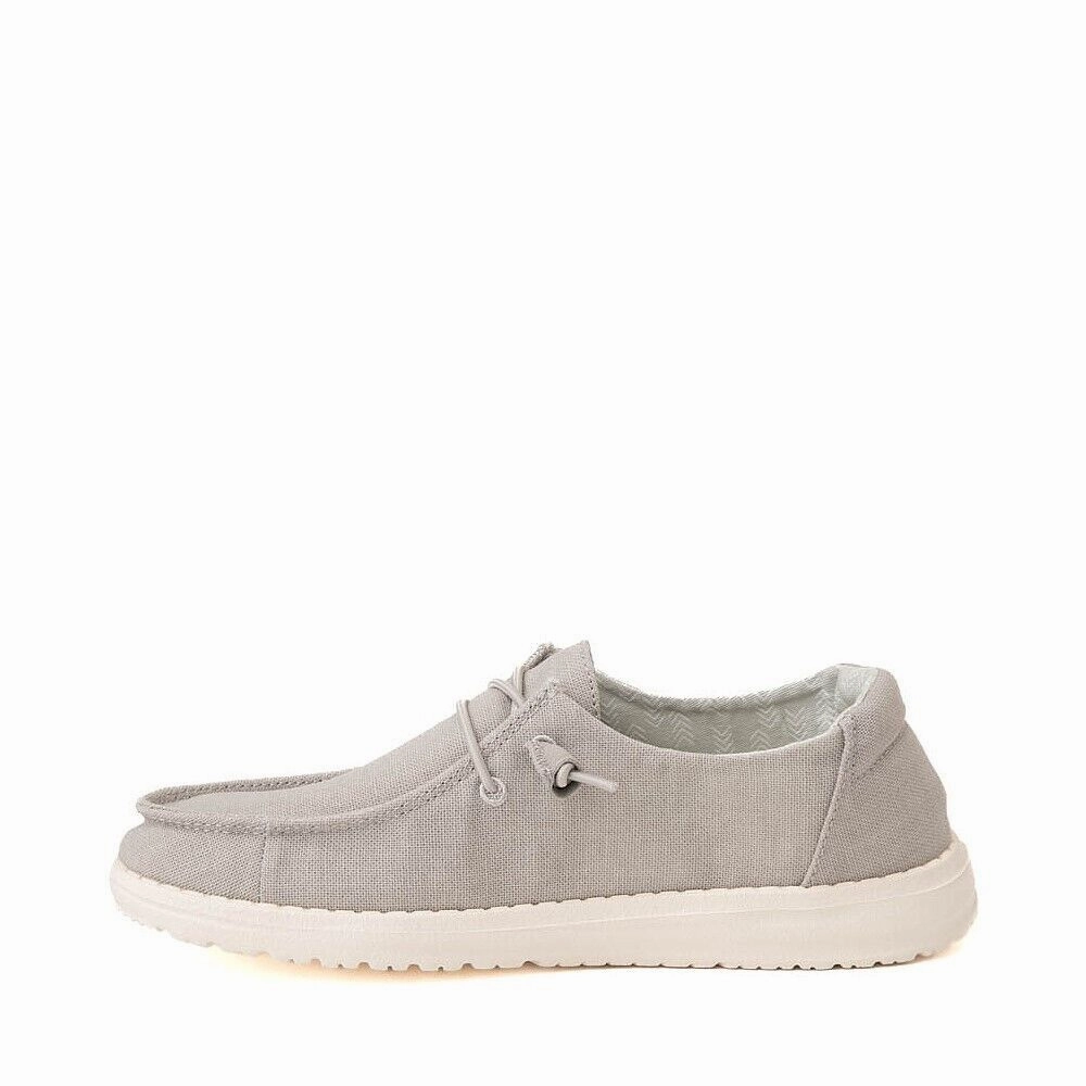 Hey Dude Wendy Women's US 6 Light Gray Canvas Slip-On Comfort Shoes TF4240