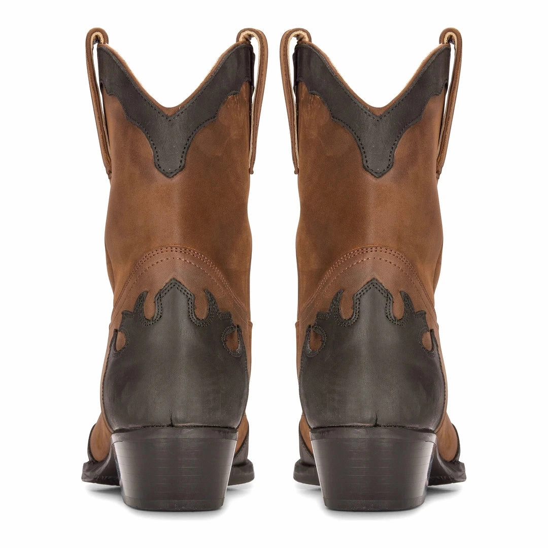 High Western Real Leather Pointed Toe Boots