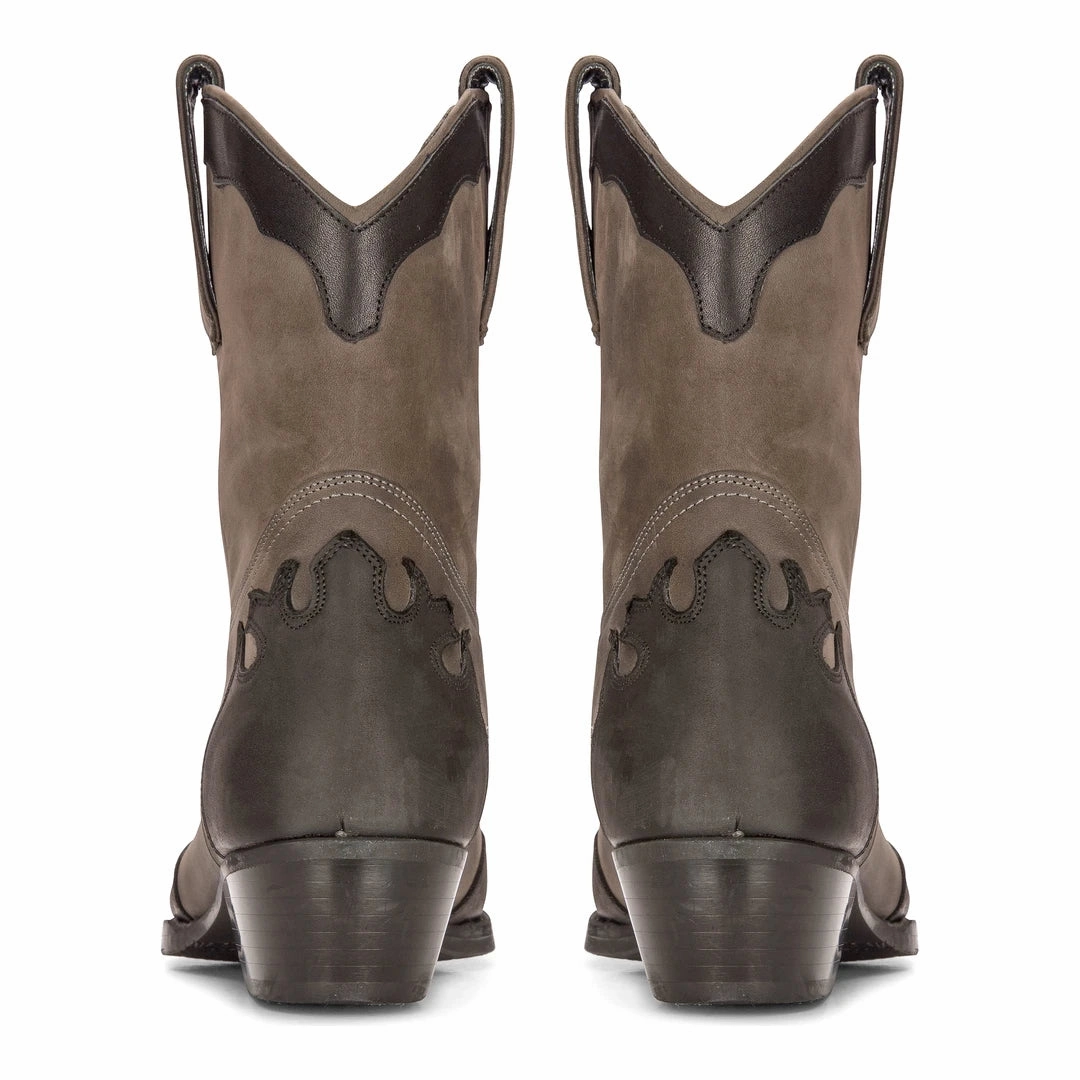 High Western Real Leather Pointed Toe Boots