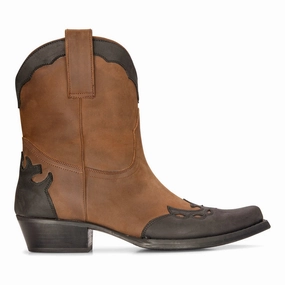 High Western Real Leather Pointed Toe Boots Sale on Mens Chukka Footwear