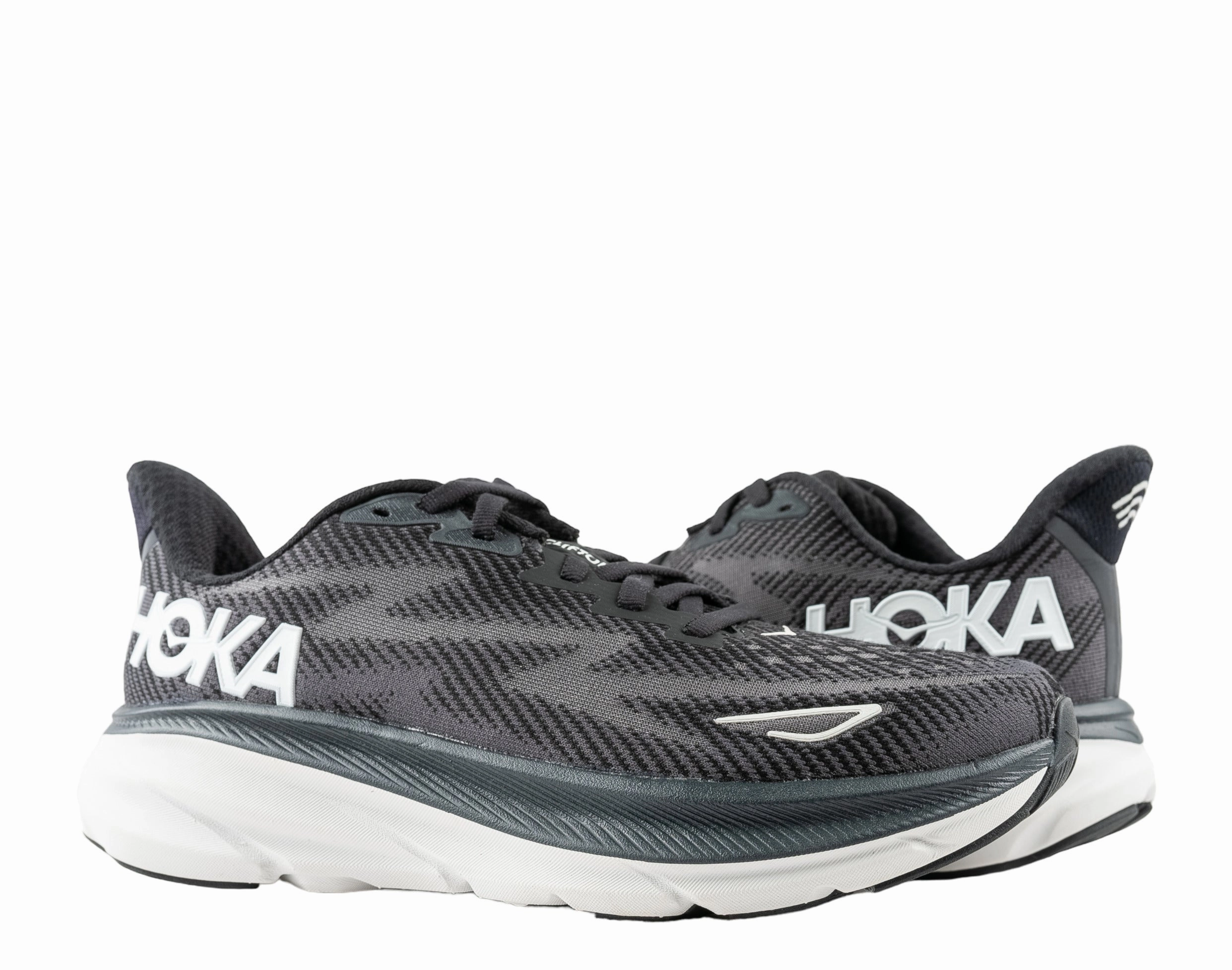 Hoka Clifton 9 Black/White Women's Running Shoes 1127896-BWHT Athletic Shoes for Women discount