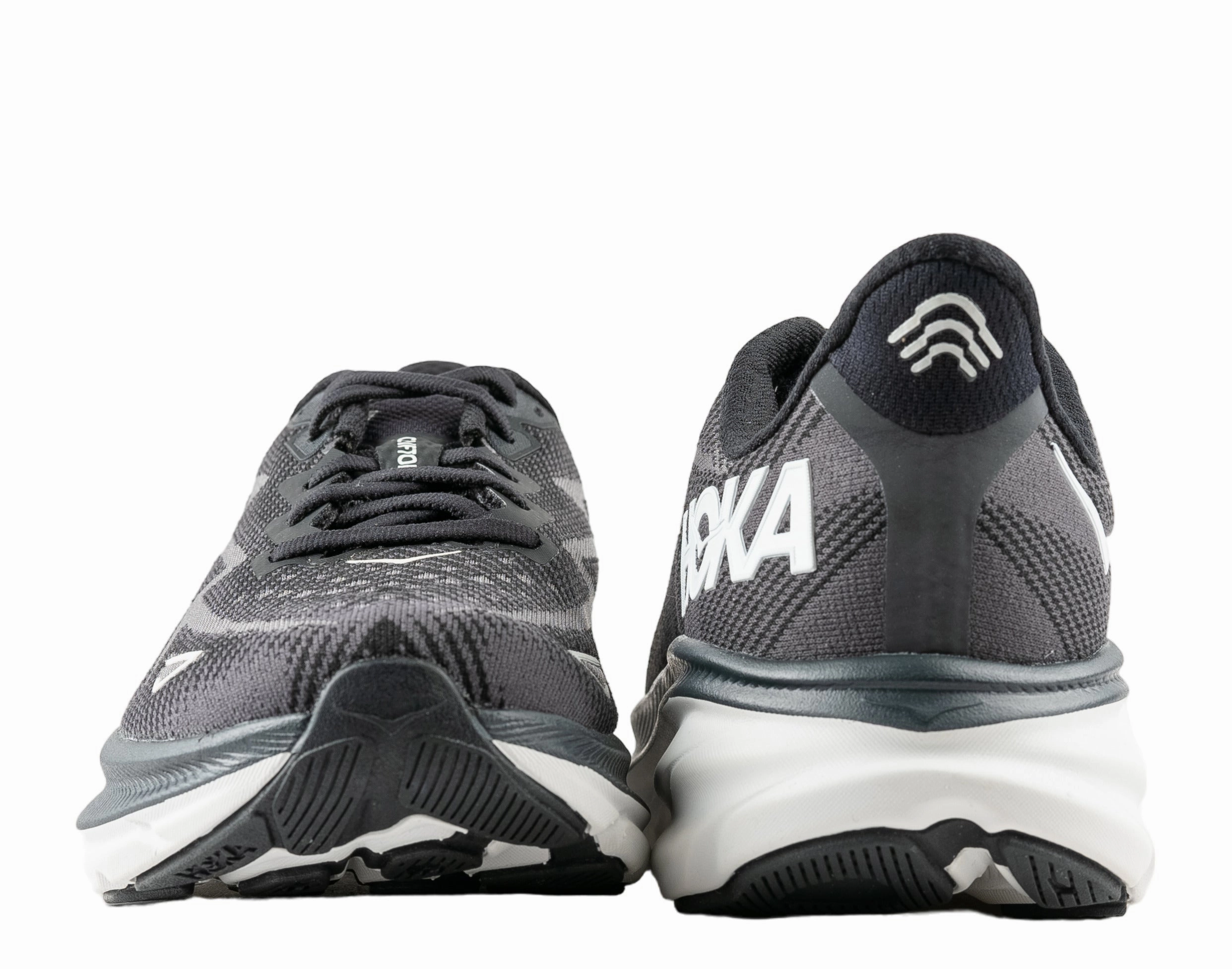 Hoka Clifton 9 Black/White Women's Running Shoes 1127896-BWHT