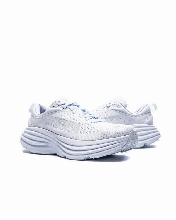 Hoka One One Bondi 8 1127952-WWH Sneakers Women's White Low Top Running Shoes