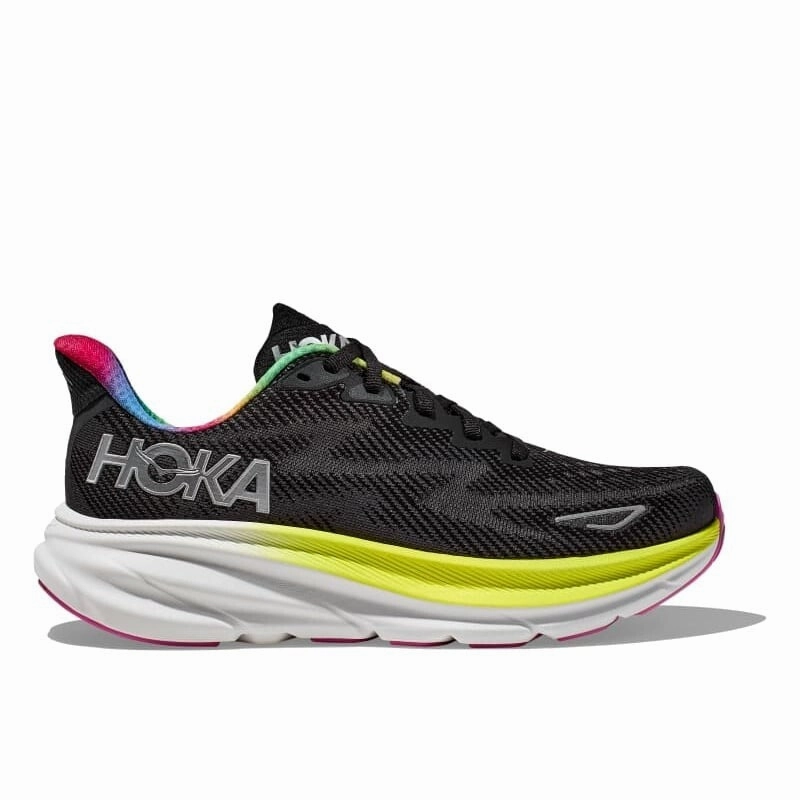 Hoka One One Clifton 9 1127895-BAAB Sneakers Mens 13 Black Running Shoes EEE4105