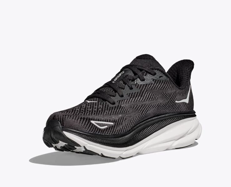 Hoka One One Clifton 9 1127896-BWHT Sneaker Women's Black White Running Shoes
