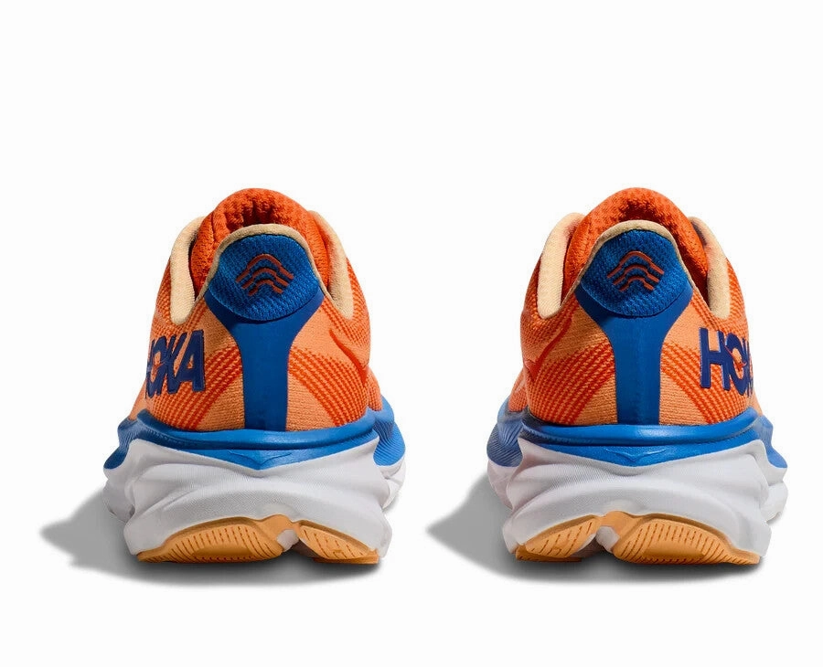 Hoka One One Clifton 9 1132210-VOIM Mens US 10.5 Orange Running Shoes EEE4283