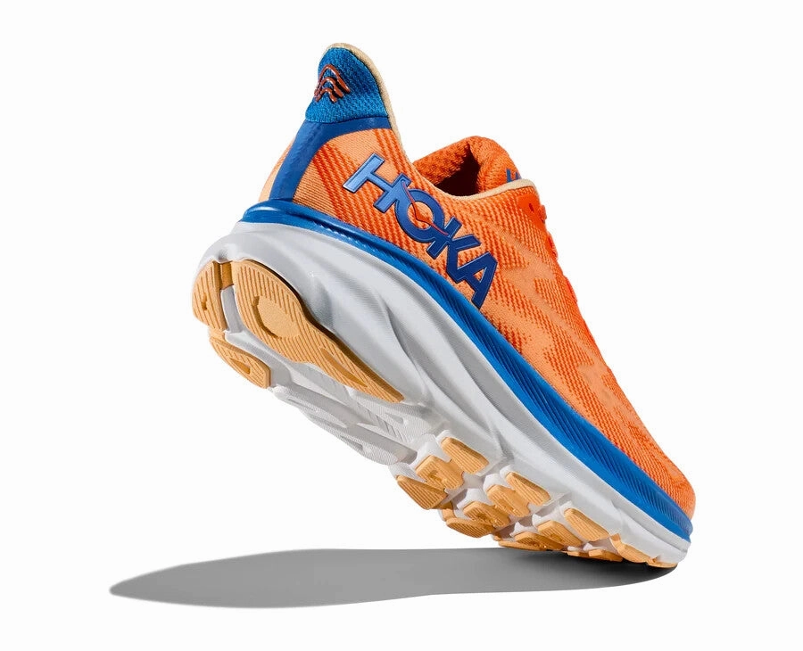 Hoka One One Clifton 9 1132210-VOIM Mens US 10.5 Orange Running Shoes EEE4283