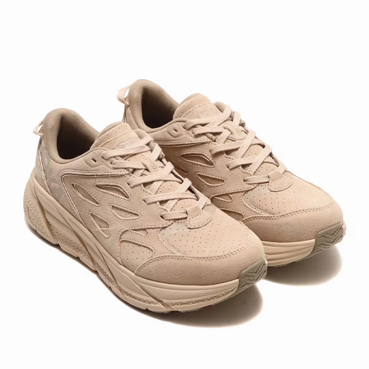 Hoka One One Clifton L 1122571-SSDD Men Shifting Sand Suede Running Shoes TF6612 (Beige,11)