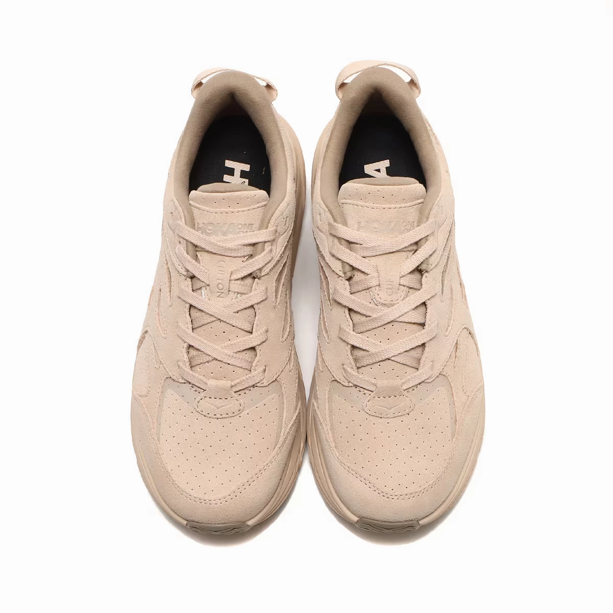 Hoka One One Clifton L 1122571-SSDD Men Shifting Sand Suede Running Shoes TF6612 (Beige,11)