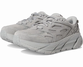 Hoka One One Clifton L Suede 1122571-LLTN Mens US 9 Gray Running Shoes GBNC1010 Mens Sneakers & Athletic Shoes outlet